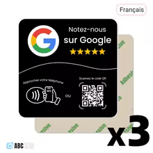 Exemple de plaquette avis Google NFC